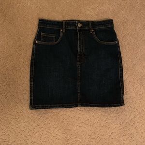 Zara darkwash denim skirt